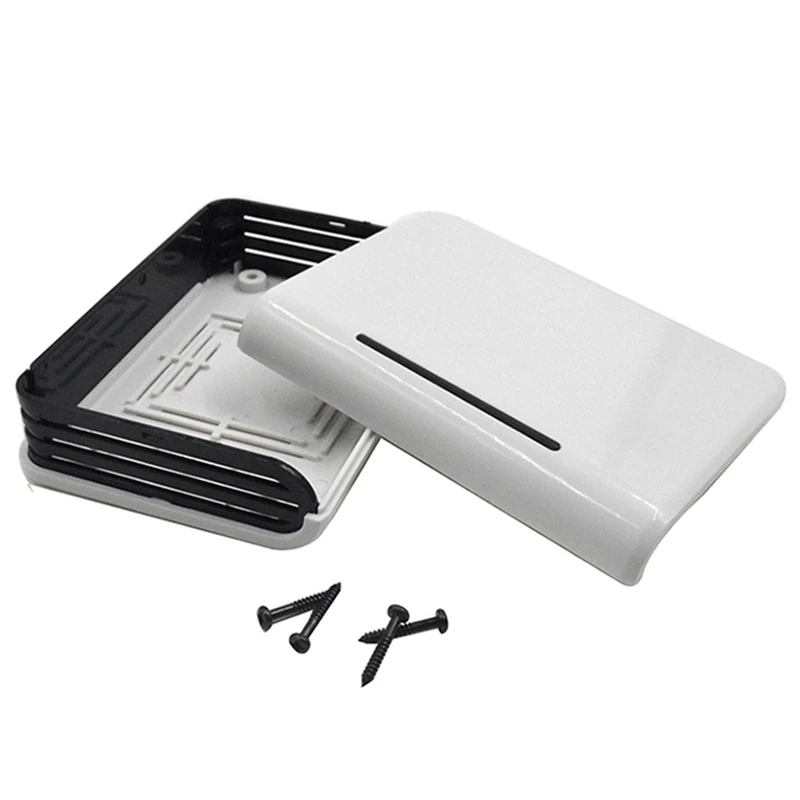 

2 Pcs Plastic Router Distribution Enclosure Box Project Case, 12 X 12 X 2.5cm & 11 X 8 X 2.5cm