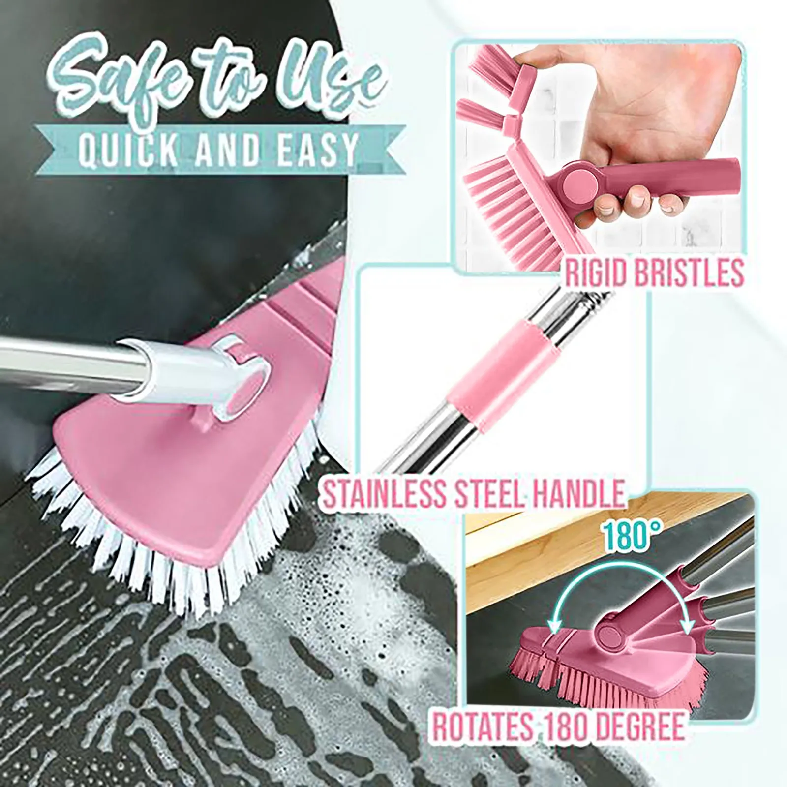 Новинка 2021 щетка с длинной ручкой для чистки ванной туалета керамической плитки