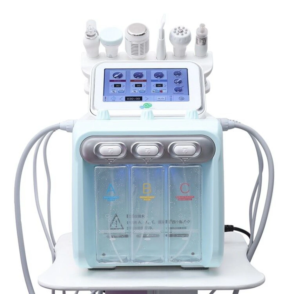 

Multifunctional 6 in 1 H2 O2 Hydrafacial Dermabrasion Hydro Microdermabrasion Peeling Vacuum Skin Cleaning Water Aqua Oxygen Sp