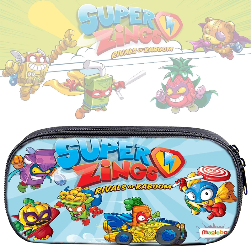 

Super Zings Case Kids Cartoon Game Pencil Case Large Capacity Multifunction Sotrage Bags Color Printing Children School Supplies