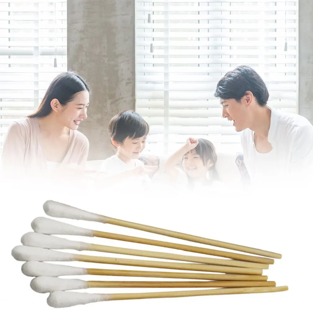 

300 Pcs Disposable Medical Iodine Cotton Stick Iodine Disinfected Cotton Swab Climbing Aid First Aid Safety & Survival Supplies