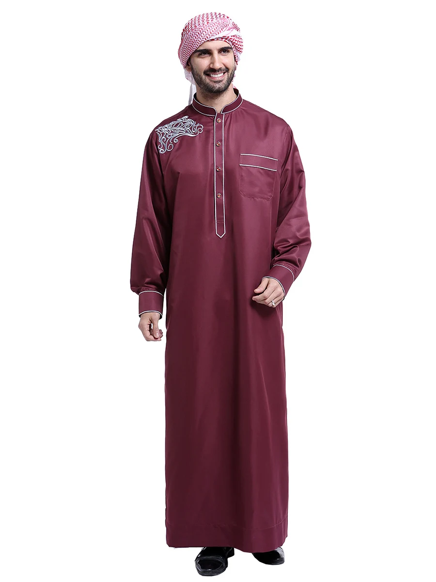 Мусульманское платье Hombre Jubba Thobes для мужчин мусульманская официальная Исламская