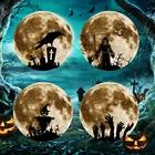 30 см светящаяся Луна украшение на Хэллоуин Череп надгробная ворона Тыква Человек призрак ручной крест вечерние детская комната Спальня наклейки