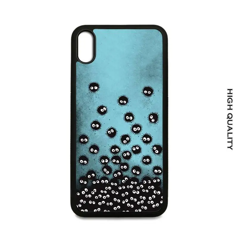 

Studio Ghibli Spirited Away Soot Soft TPU Hard PC Mobile Phone Case Cover For IPhone 12 11 Pro Max Xs X Xr 7 8 6 6s Plus Se 2020