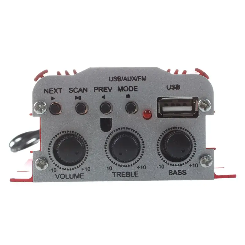Amplifier Amp + Remote Speaker for 2-channel 500W Car Auto MOTO boat USB MP3 FM red | Электроника
