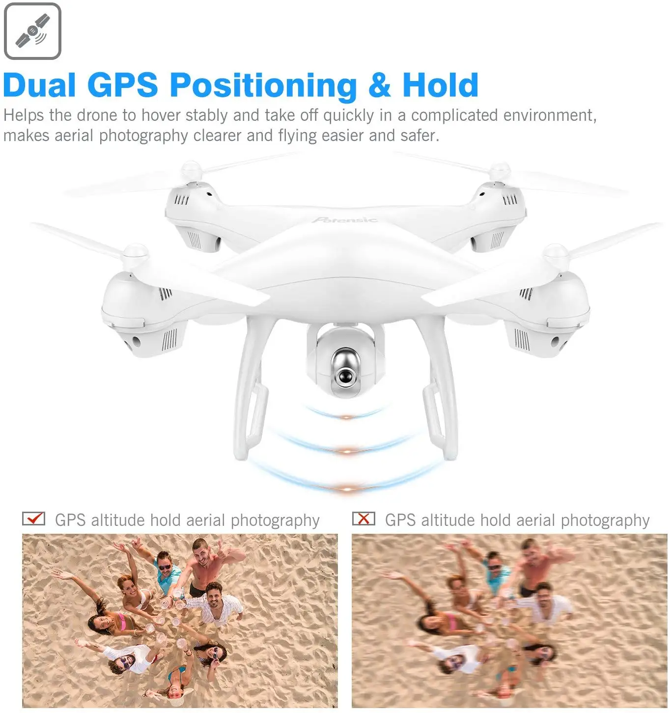 Potensic T35 2,4 ГГц Радиоуправляемый Дрон 1080P Wifi FPV HD камера удержание высоты один ключ возврат/посадка взлет Безголовый Радиоуправляемый квадрокоптер Дрон