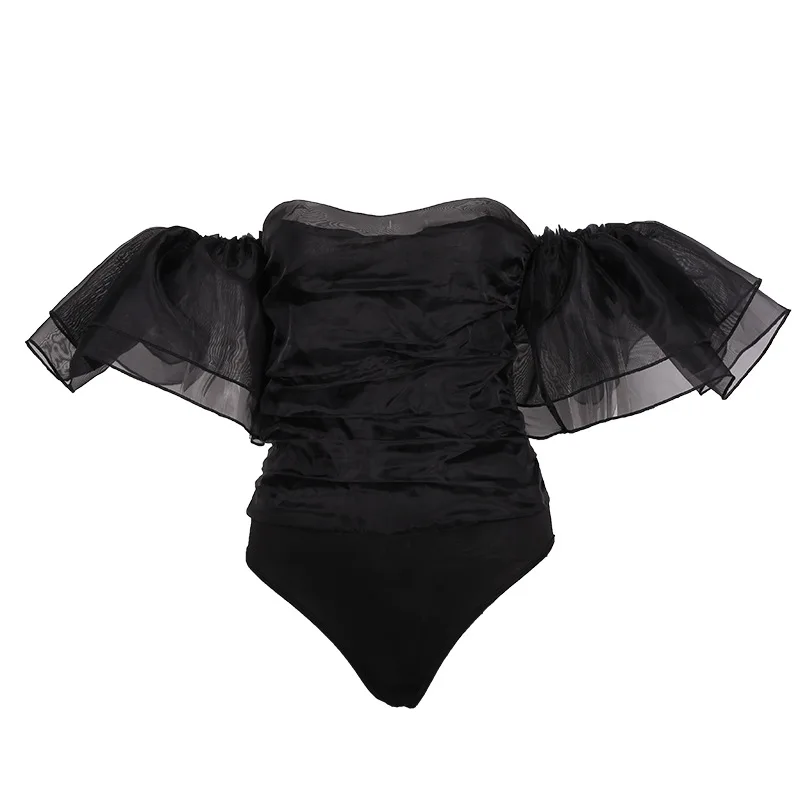 

black clothing polyester set party night women 2020 sexy short romper corset stacked jumpsuits