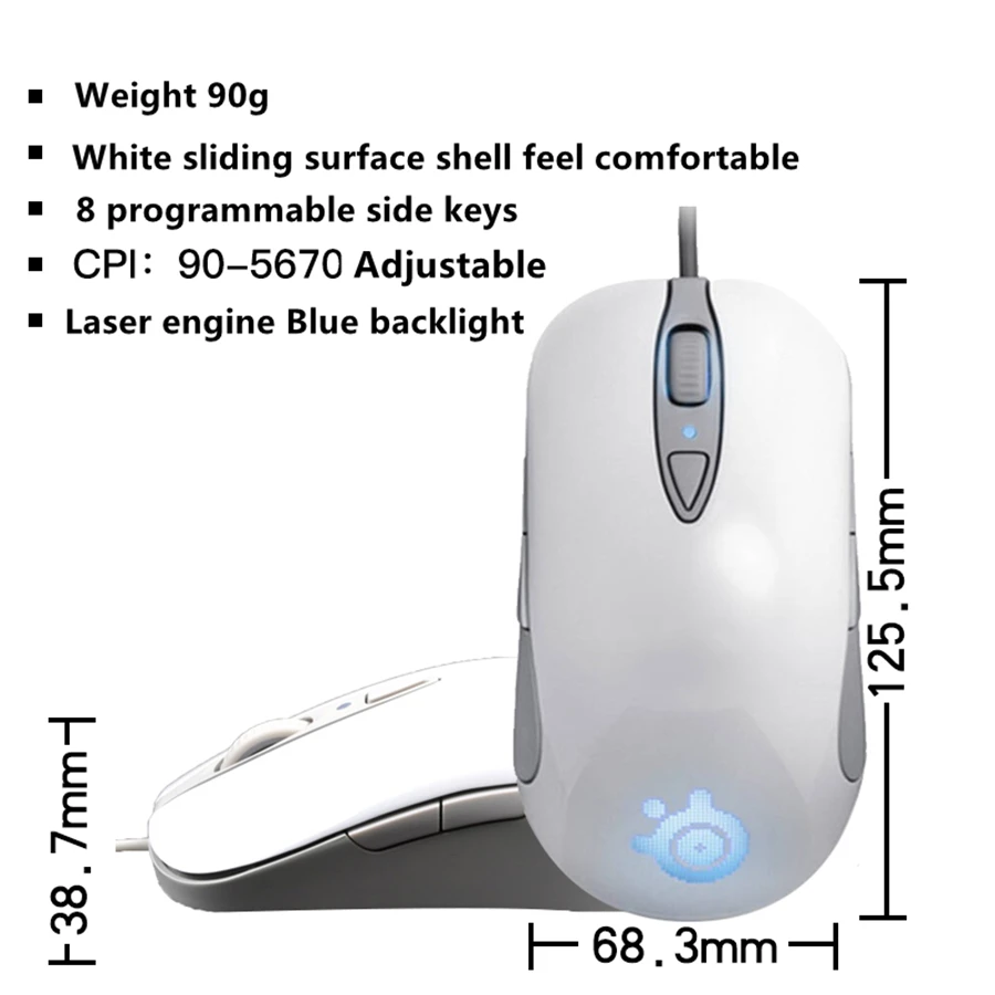 

Free shipping original Steelseries SENSEI RAW Frost Blue V2 Edition Gaming mouse, Steelseries Engine with package