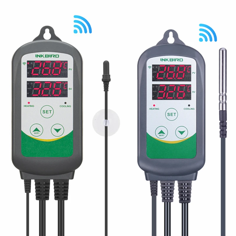 

INKBIRD 2 Types of Smart Home Temperature Controller: With NTC Probe & Aquarium Probe Digital WIFI Heating Cooling Thermostats