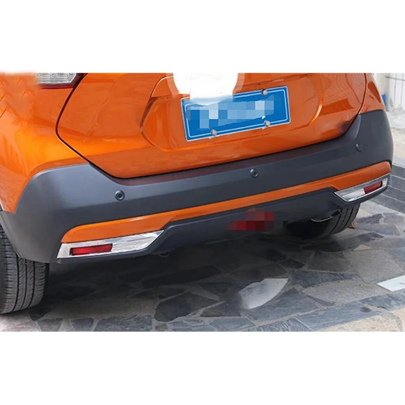 

2 Pcs Rear Behind Fog Foglight Light Lamp Bezel Molding Cover Kit Trim & 1 Pcs Car ABS Chrome Rear Brake Light Cover