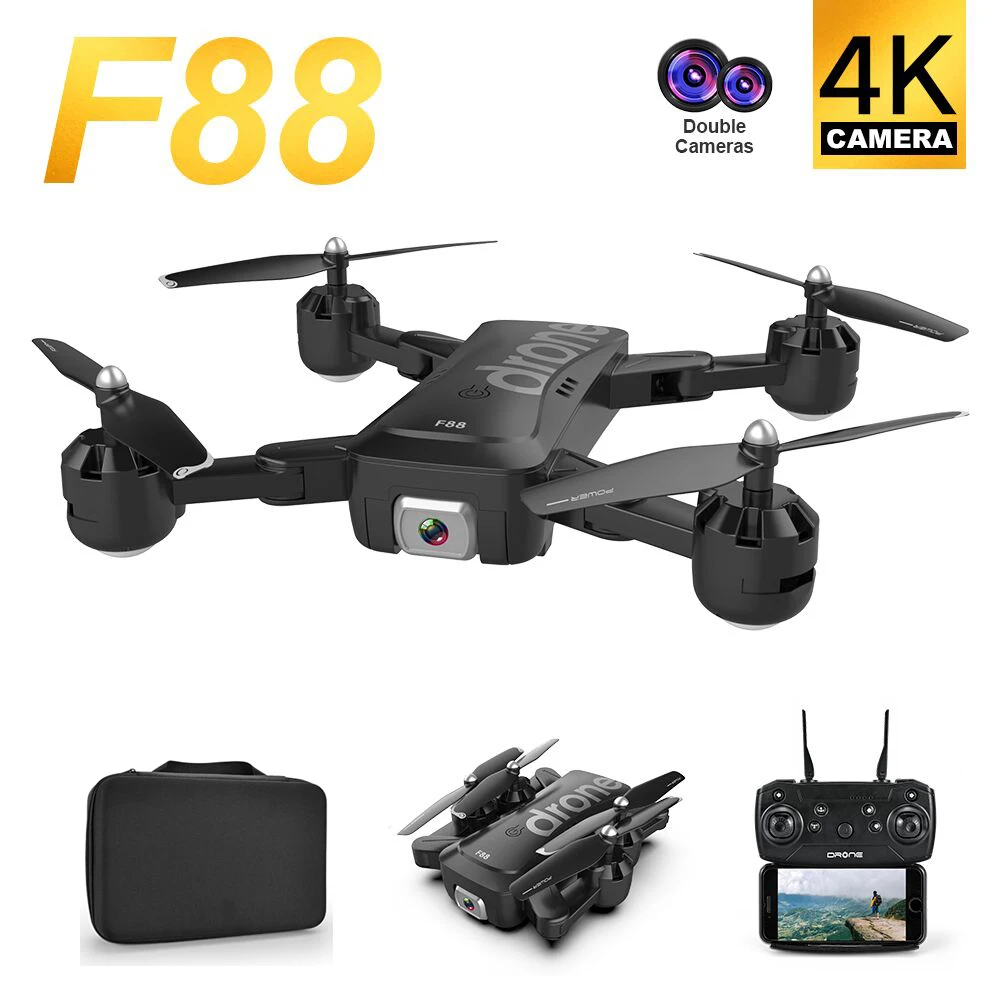 F88 WIFI FPV мини Дрон с широкоугольным HD 1080P камерой режим удержания высоты складной