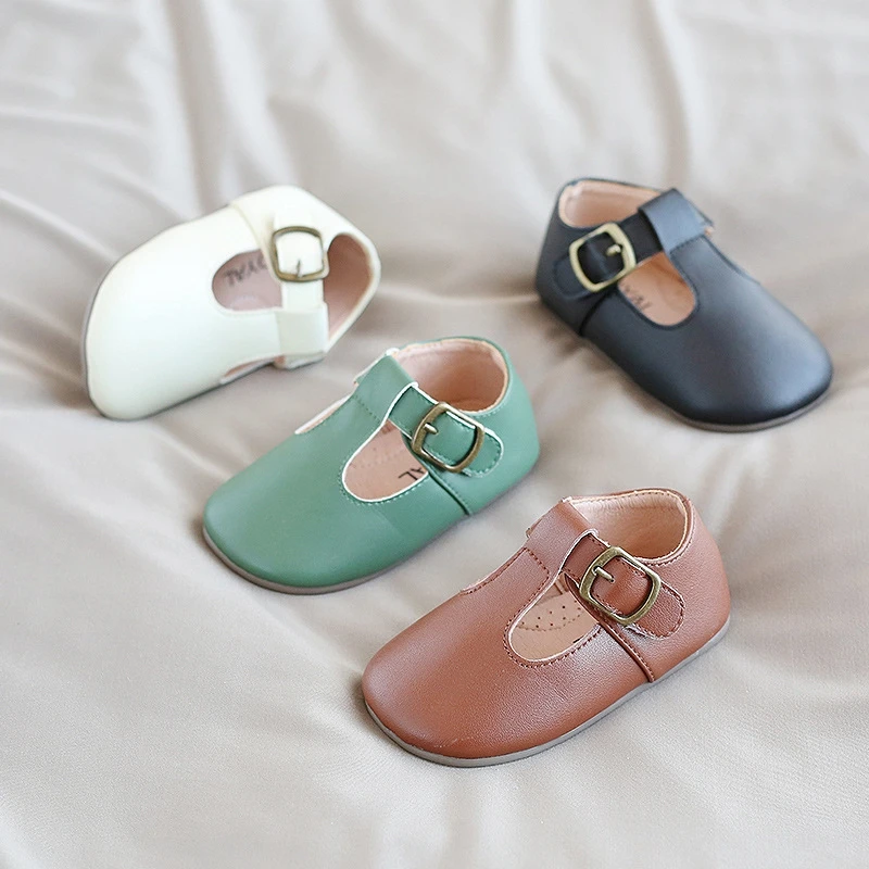 

Children's Shoes, Velcro, Fashion Solid Color Baby Girl Shoes, Casual Children's Sports Shoes, Soft-soled Toddler PU Shoes