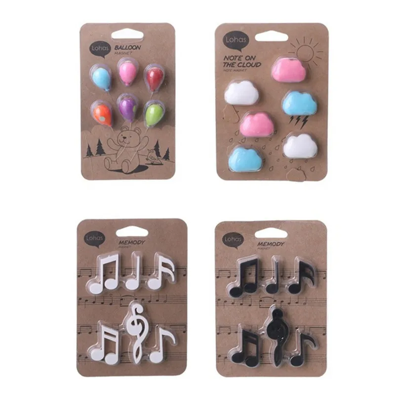 6Pcs/Set Creative Music Style Piano Melody Note Three-dimensional Refrigerator Sticky Household Kitchen Decoration Accessories | Дом и сад