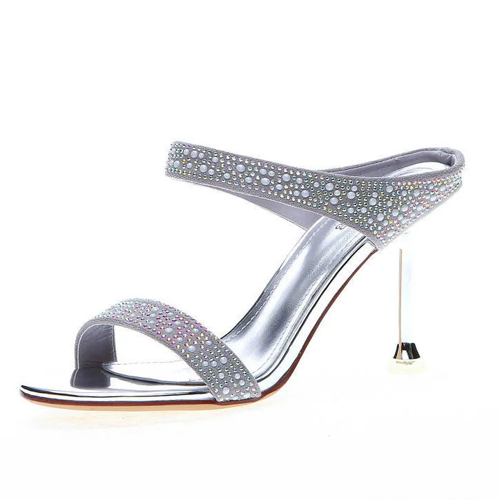 

Fashion Summer Party stiletto Woman High Heels Zapatillas Women shoes Female Plus Size Sandals