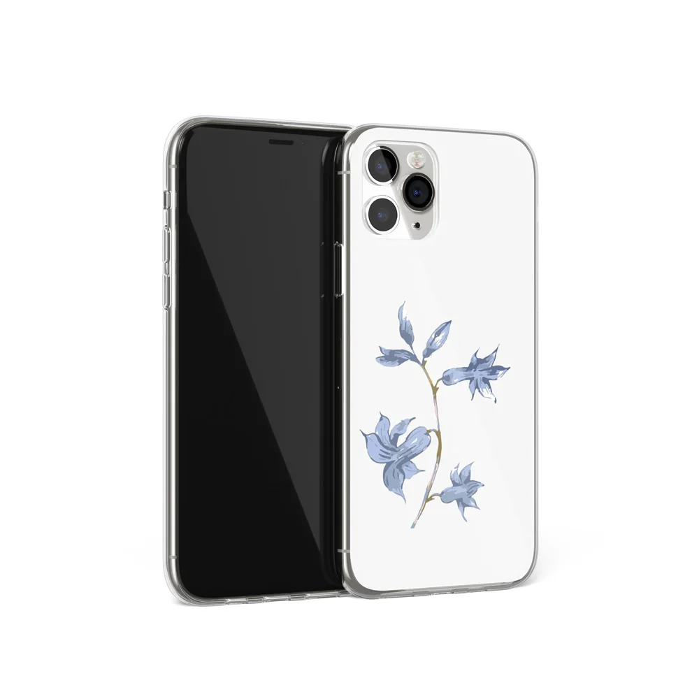 Blue-violet Watercolor Flower Printing Phone Case For iPhone 11 Pro 11Pro Max 8 7 Plus X XS MAX SE 2 2020 XR Back Coque Shell | Мобильные