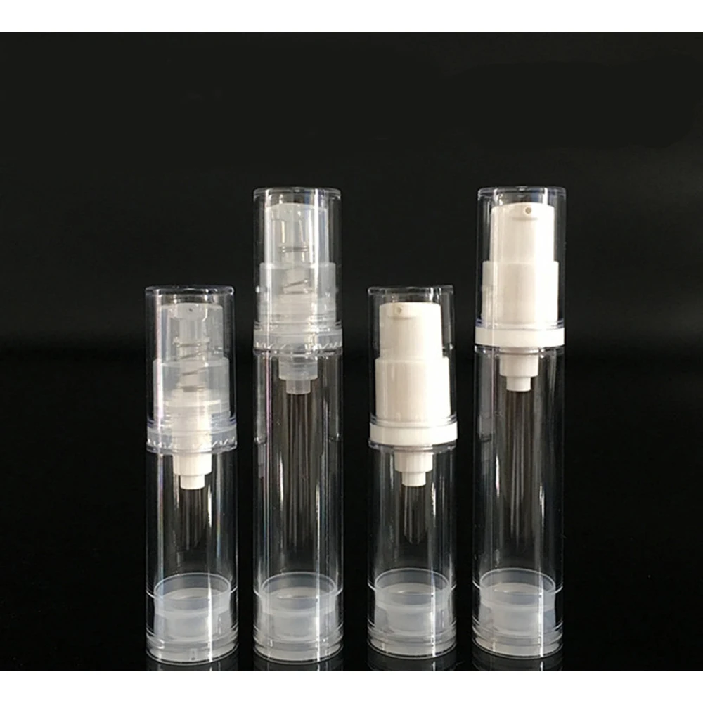 50 шт./лот 5 мл/10 мл безвоздушная бутылка с насосом косметическая упаковка для