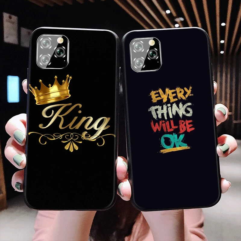 King Mobile Phone Case TPU for iPhone SE 2020 11 Pro X XR XS Max 7 8 6 6s Plus 5 5s Cover | Мобильные телефоны и