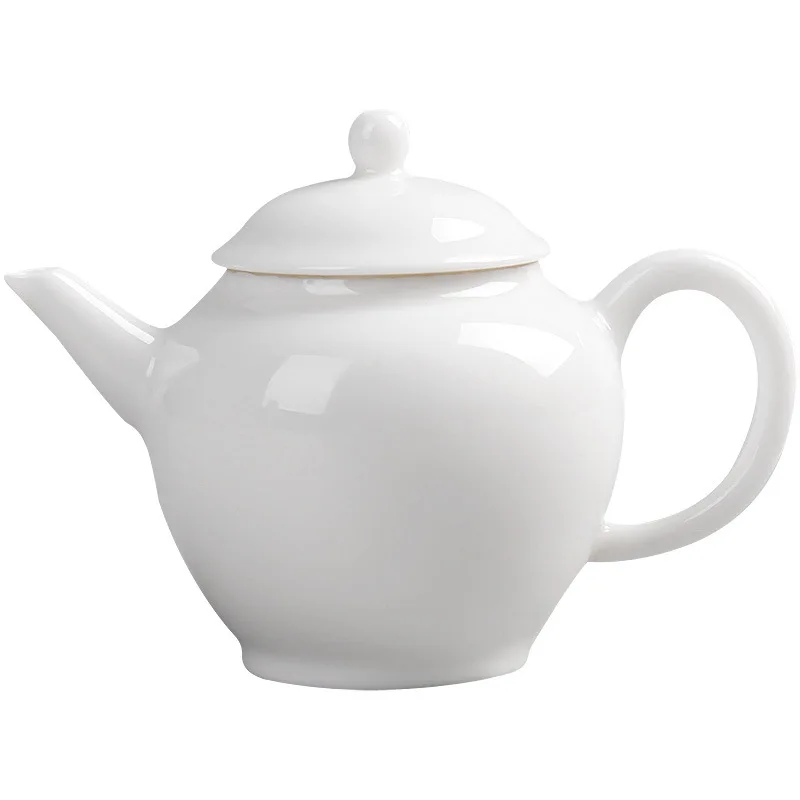 Маленький чайник из белого фарфора домашний нефрита и чайная чашка