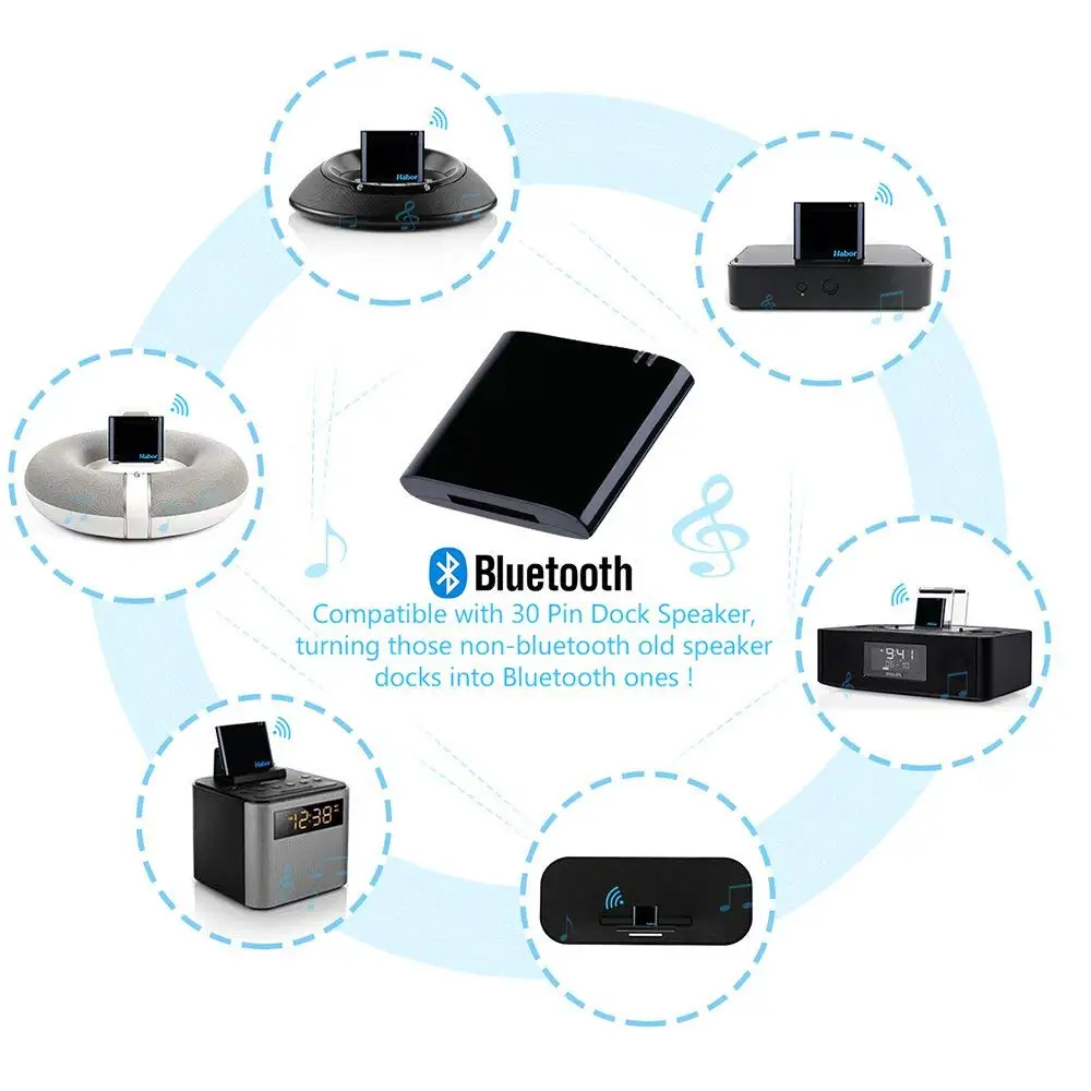 30Pin Bluetooth 5 0 QCC3003 аудио главного адаптера под названием 30 Pin музыкальный приемник