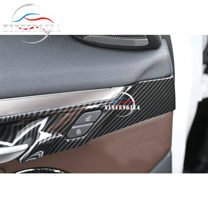 

For BMW X1 X2 F47 F48 16-19 Carbon Fiber Color Interior Door Handles Bowl Cover Trim