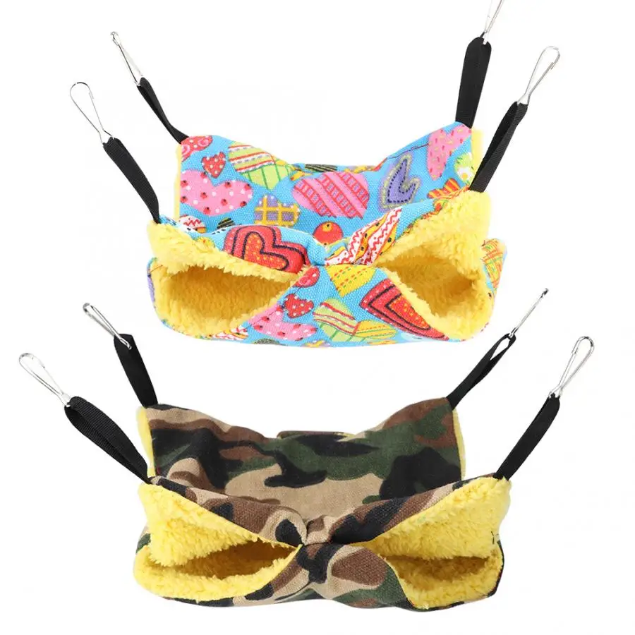 Маленький Домашний хомяк теплый зимний двойной гамак искусственный с крючками