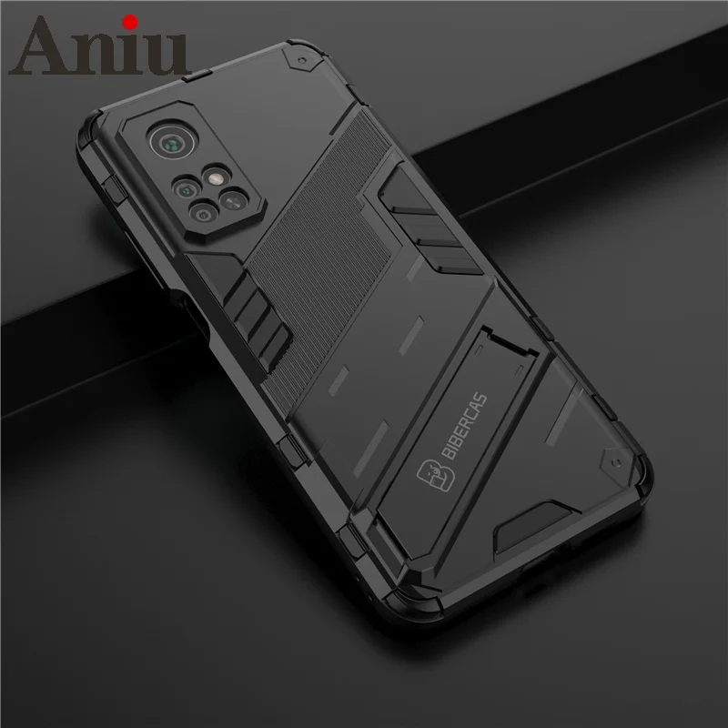 

For Xiaomi Mi 10T Pro 5G Case Shockproof Rugged Anti-Fall Armor Kickstand Cover For Mi 11 Pro Mi10T 10 11 Lite Hard Phone Coque