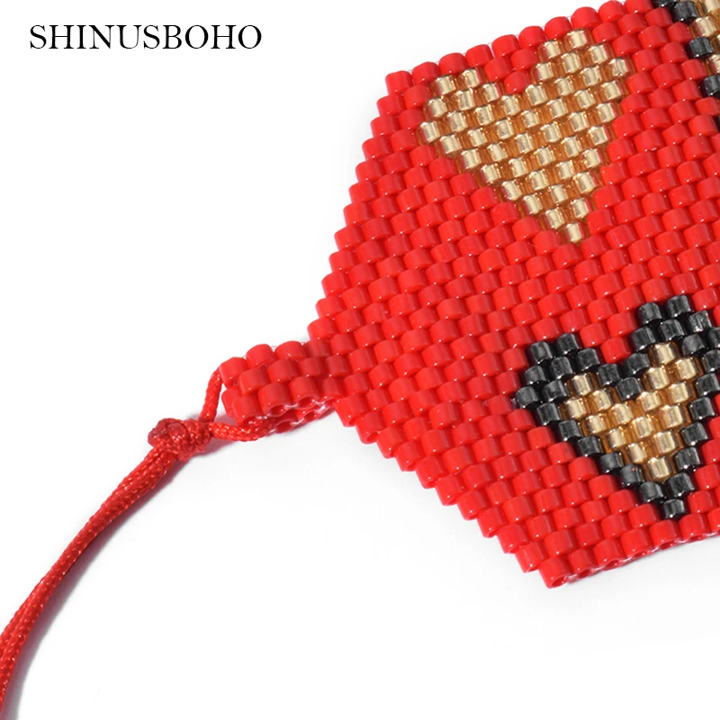 

MIYUKI Love Red Bracelet Bohemian Bracelets Pulseras Mujer Moda Women Armband Jewelry Boho Chic Handmade Beaded Bracelets