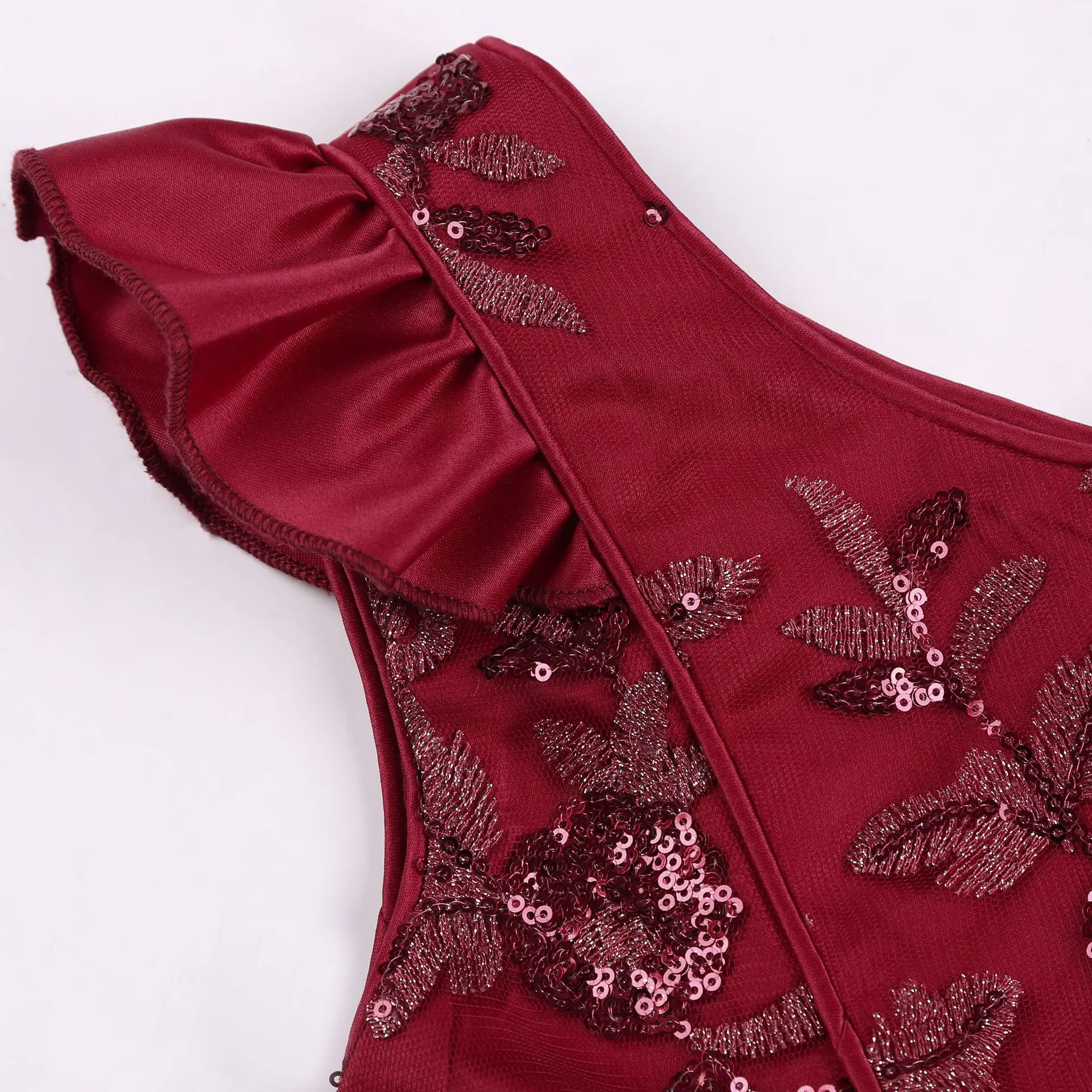 Новинка детское платье принцессы с маленьким летящим рукавом вечернее для