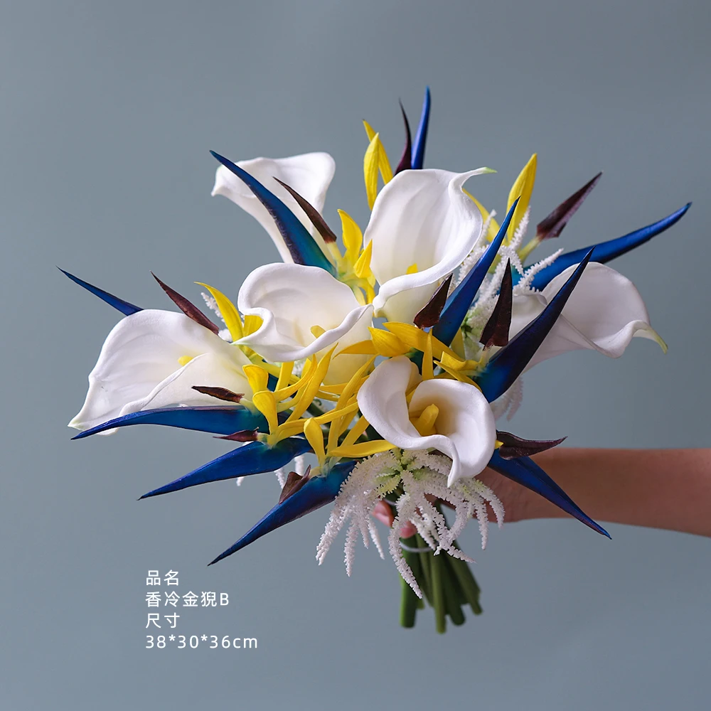 

Bouquet Wedding Travel Shooting Props Holding Flowers Home Decoration Soft Dress Pendulum Fall Decor Flower Pots Decorative