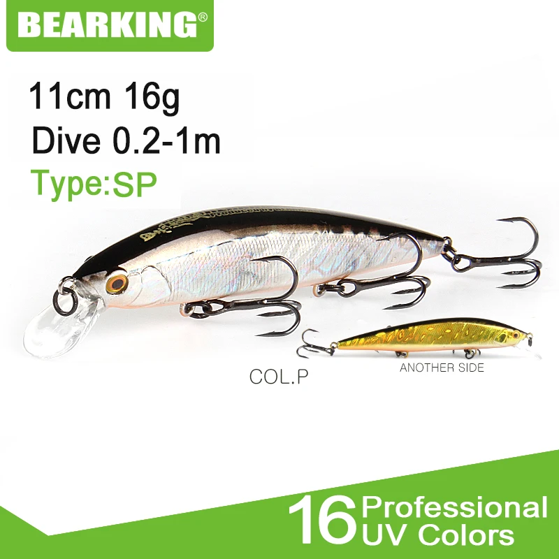 BEARKING 11 см 16 г 0 2 м 1 SP гольян рыболовная приманка лазерная жесткая искусственная 3D