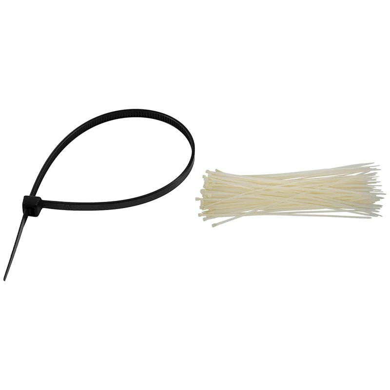 

400 Pcs Cable Ties Cable Tie Wraps/Zip Tie, 300 Pcs Black 200mm X 3mm & 100 Pcs White 400mm X5mm