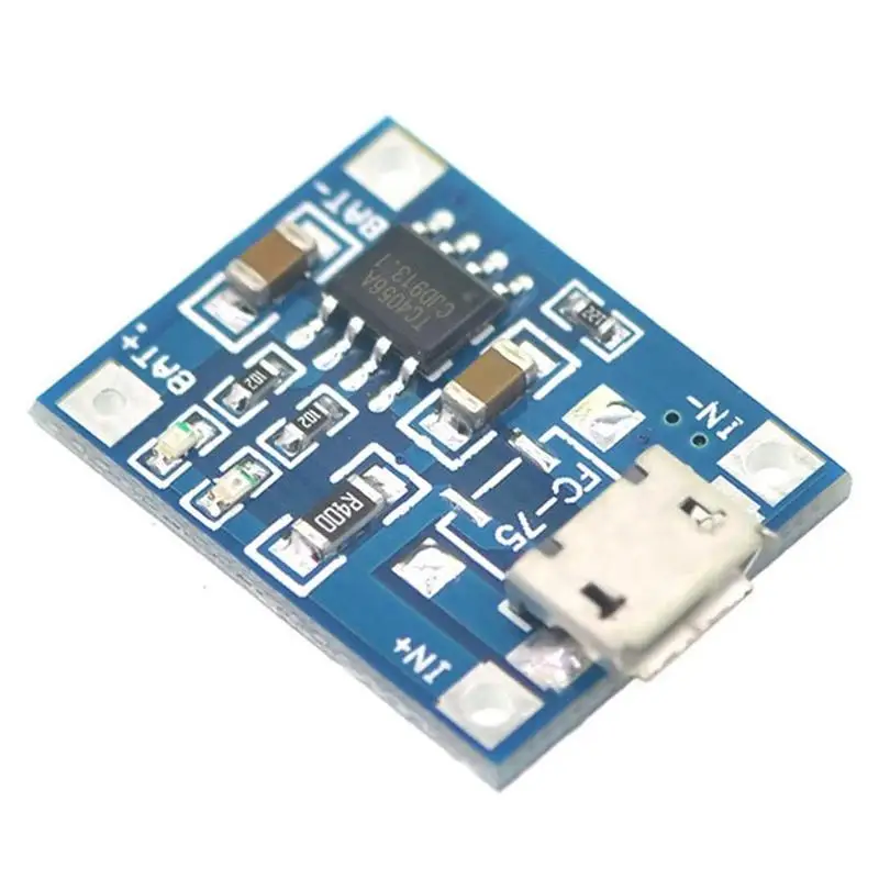 

TP4056|18650 lithium battery 3.7v 3.6V 4.2V lithium overdischarge charging 1A battery board overshoot I4N1