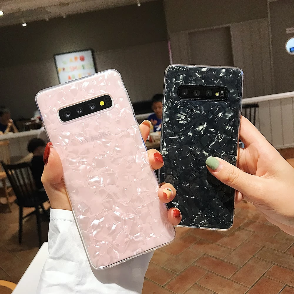 Блестящий Прозрачный чехол LAPOPNUT для телефона с рисунком Samsung Galaxy S9 S8 S10 S10e S7 Edge