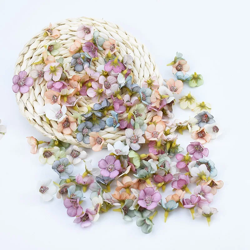 Горячая дешевая 50 шт. 2 см многоцветный цветок маргаритки головы мини Шелковый