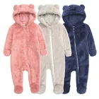 Теплый зимний комбинезон для малышей, утепленные куртки для маленьких, комбинезон для мальчиков, бархатные комбинезоны для новорожденных; Комбинезоны для маленьких девочек; Пальто для малышей, детская одежда