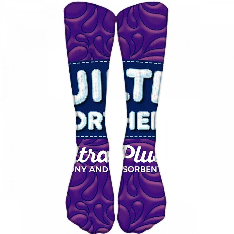 Модные носки с 3d рисунком креативные забавные средней длины со стандартной