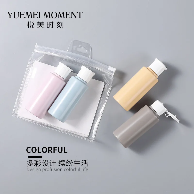 3/4 шт. путешествия бутылки комплект Красочные ПЭ бутылка со шлангом 60 мл флакон