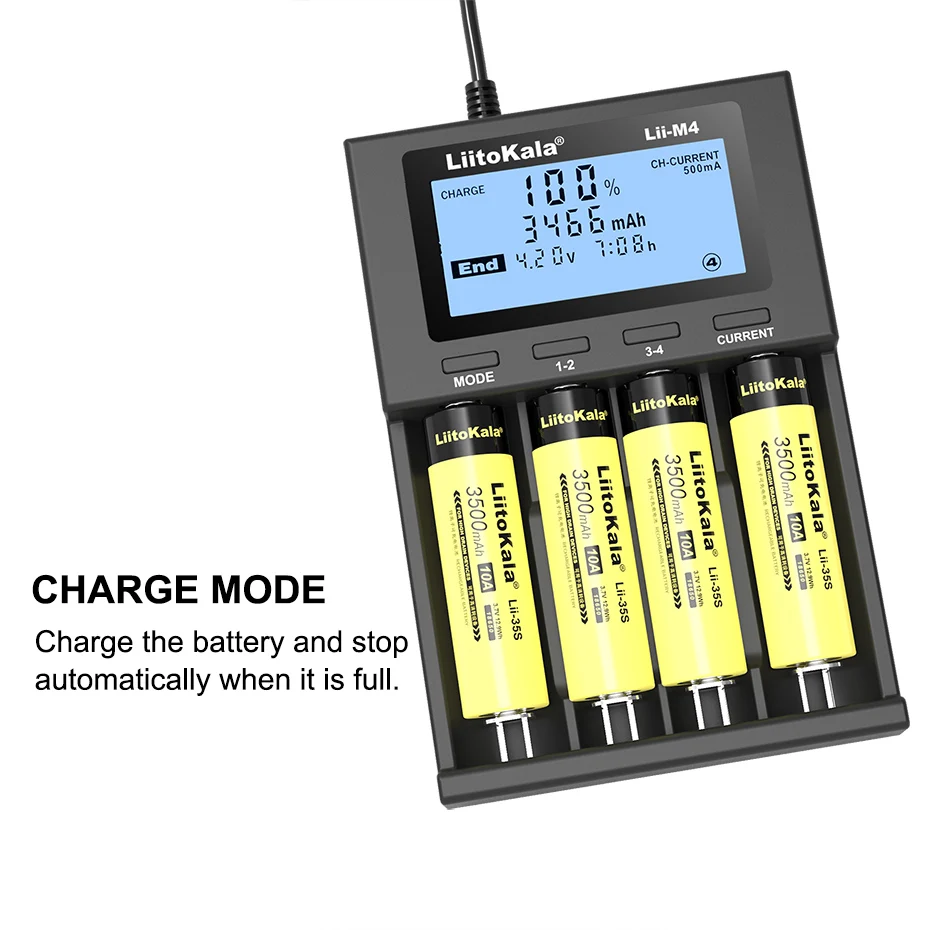new liitokala lii m4 18650 charger lcd display universal smart charger test capacity for 3 7v 26650 18650 21700 aa aaa etc 4slot free global shipping