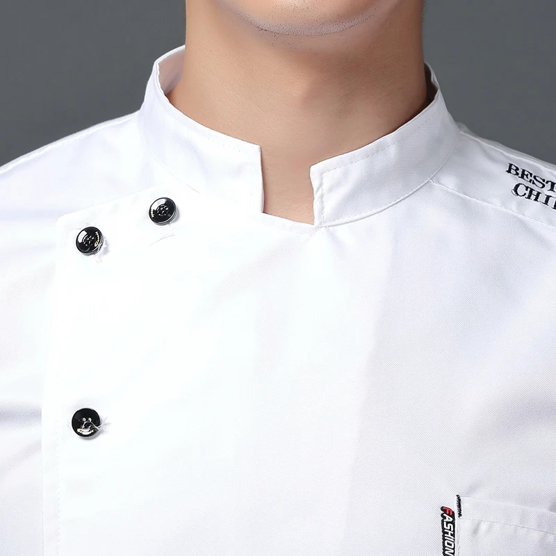 Новая мужская и женская кухонная куртка с длинным рукавом форма повара ресторана