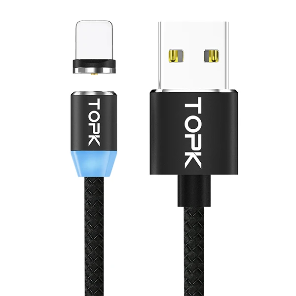 1M Black 1 м Магнитный 2.4A кабель быстрой зарядки, кабель Micro usb type C магнитное зарядное устройство для IPhone XR XS Max samsung huawei XiaoMi Redmi Note 7 - Цвет: 1M Black