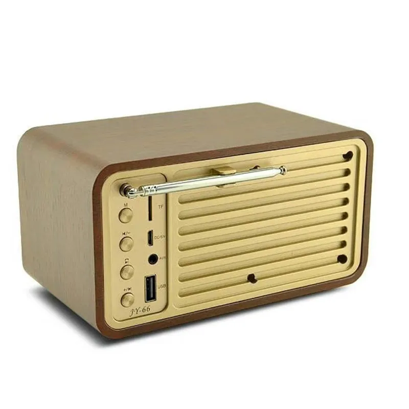 Ретро портативный Bluetooth динамик деревянный корпус разъема в карты fm-радио с антенной Беспроводной плеер аудио сабвуфер Caixa De Som F4075