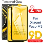 9D закаленное стекло с полным покрытием для Xiaomi Poco M3, Защитная пленка для экрана 9h, защитная пленка из переднего стекла для PocoM3 xaom, 2-1 шт.