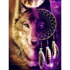 Алмазная 5D картина сделай сам с изображением животных, волков, алмазная вышивка, мозаика из страз, домашний декор, вышивка крестиком