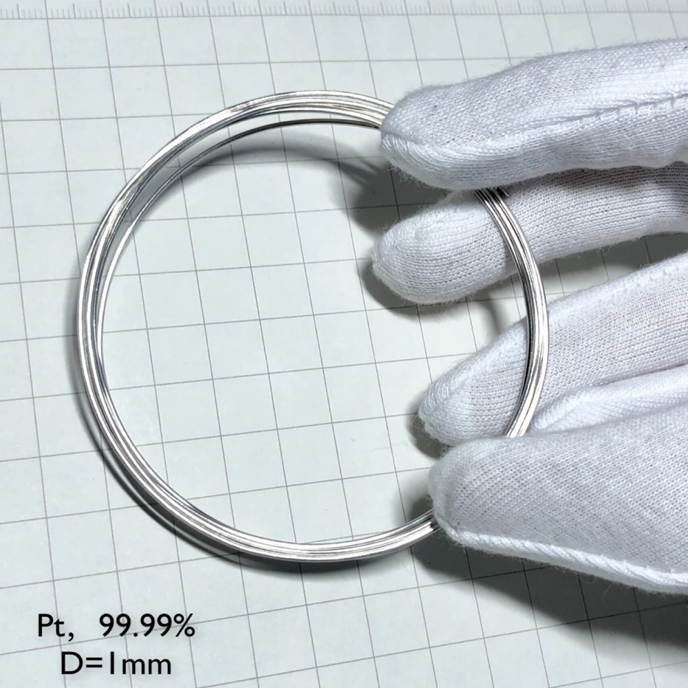

Platinum Wire Diameter 1.0mm Pt 99,99% High Purity Pure Platinum Metal Scientific Research Experiment Element Collection
