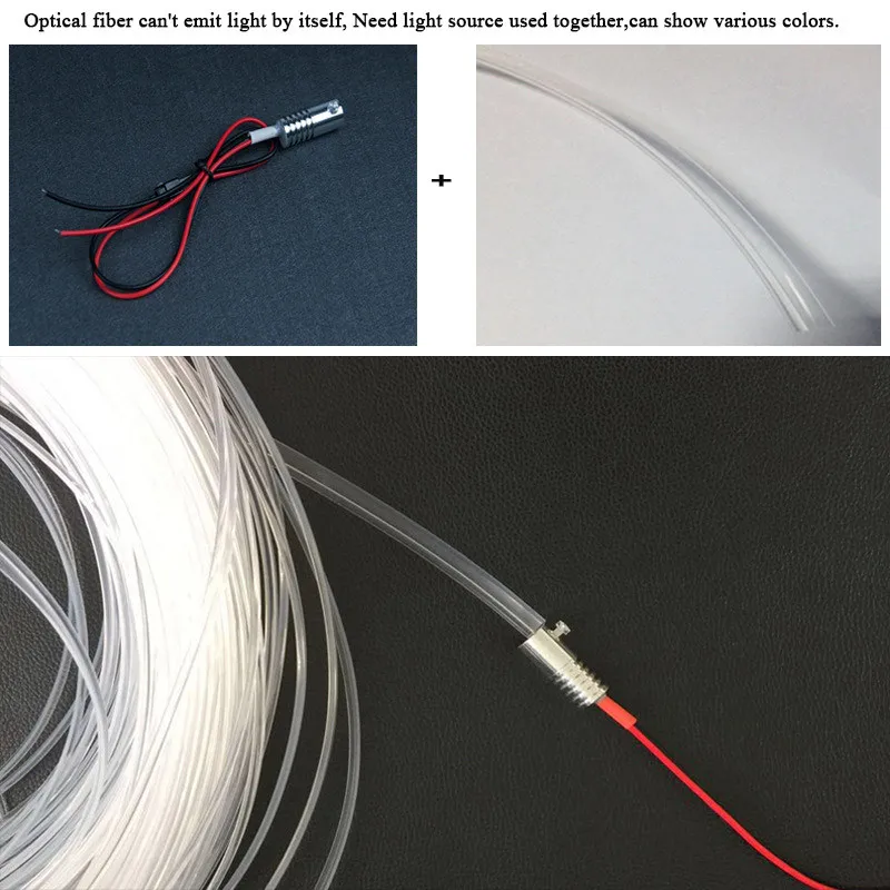 Суперъяркая Пластиковая юбка 2 0 мм боковая светящаяся оптическая нить с плоскими