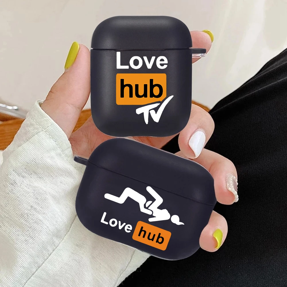 Забавный чехол Love Hub TV Premium для AirPods 2/1 Pro Bluetooth наушники Беспроводная коробка