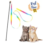 1 шт. кошка игрушки милый забавный красочный стержень тизер палочка Пластик игрушки для домашних животных Прямая поставка от производителя для кошек интерактивные Stick Товары для кошек Игрушка для кошки 