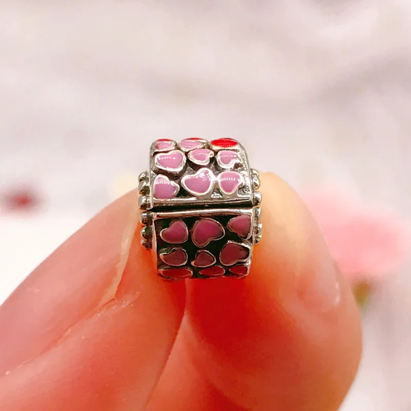 

CODEDOG 2020 New Full Red Little Love Safety Buckle S925 Charms Beads Fit Original Bracelet DIY Jewelry Making CMS050a