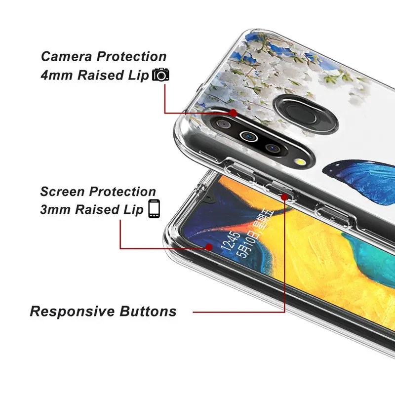Прозрачный силиконовый чехол для Samsung Galaxy M30 Роскошный Жесткий накладка из