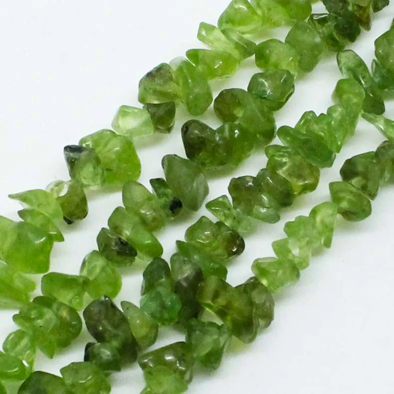 

5mm-8mm Natural Peridot Freeform Gravel DIY Gems Loose Beads 80cm Strand For Jewelry DIY Making Bracelet Necklace (F00327)